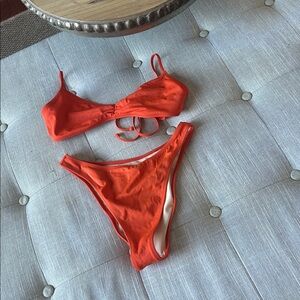 Blue Hour Itty Bitty Orange Bikini Size Small